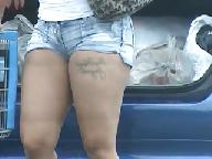 Thick Latina MILF in short shorts